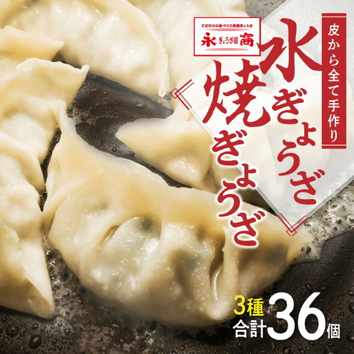 永正の水餃子・焼きぎょうざ セット 合計36個 3種 餃子