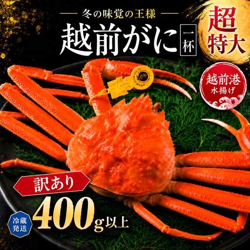 越前がに(オス) 訳あり400g以上× 1杯