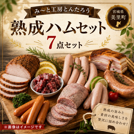 熟成ハム7点セット/ 肉 和牛 牛 加工品 加工食品 焼肉 お弁当 ハム セット[ttru030A]