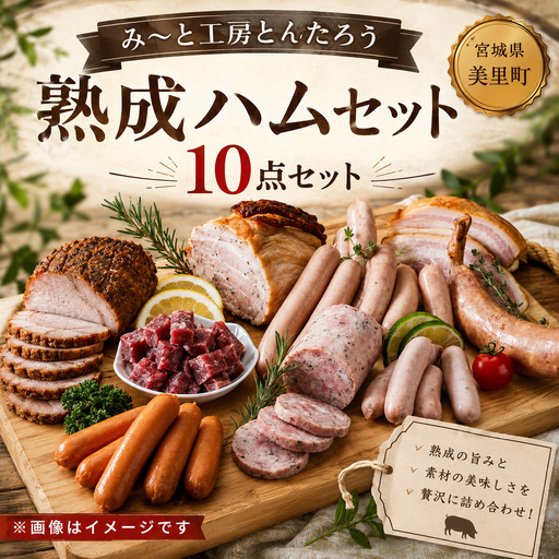 熟成ハム10点セット / 肉 和牛 牛 加工品 加工食品 焼肉 お弁当 ハム セット[ttru031A]