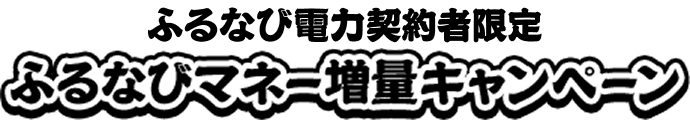 ふるなび電力契約者限定　ふるなびマネー増量キャンペーン