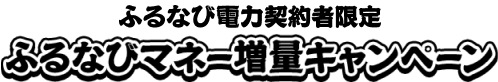 ふるなび電力契約者限定　ふるなびマネー増量キャンペーン