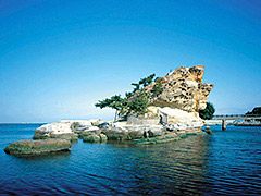 絵島(平家物語「月見」の巻 砂岩の小島）