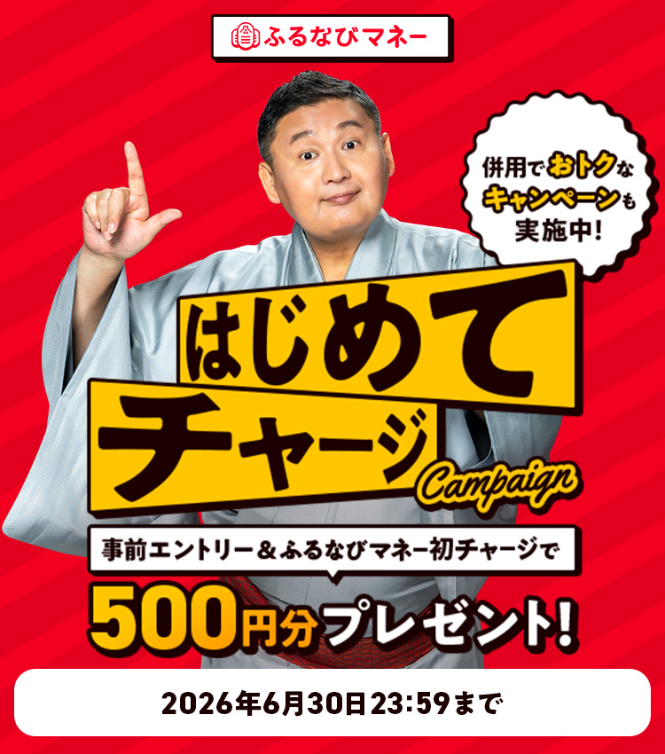 初回限定！チャージでもれなく500円分もらえる！夏の先取りふるなびマネーはじめてキャンペーン