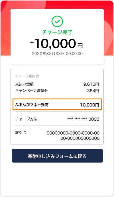 チャージ完了で即増量！