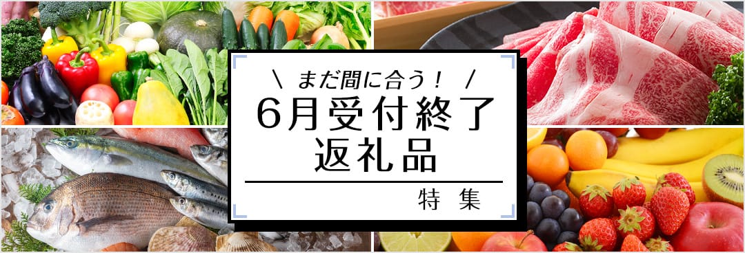 まだ間に合う！6月受付終了の返礼品特集