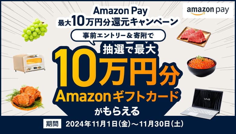 ふるなび×Amazon Pay 最大10万円分還元キャンペーン