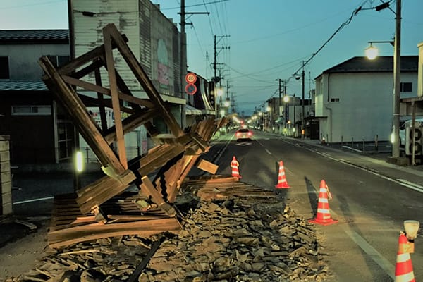 福島県桑折町　令和3年2月　福島県沖地震　災害支援