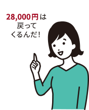 28,000円は戻ってくるんだ!