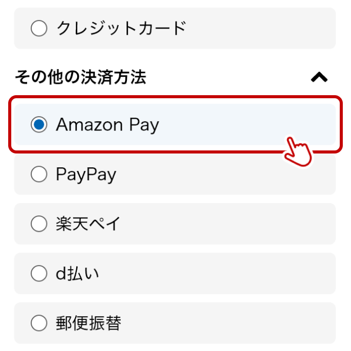 STEP3：寄附申込みフォームでAmazon Payを選択する