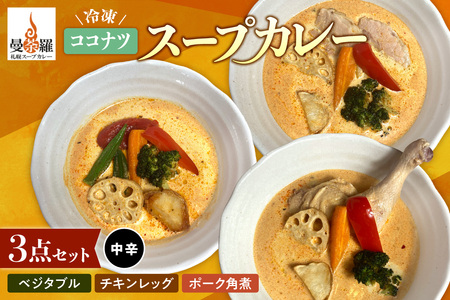 曼荼羅冷凍ココナツスープカレー3点セット(中辛)