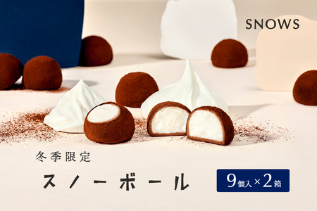 [ふるなび限定]スノーボール黒 2箱|SNOWS チョコ スイーツ お菓子 チョコ 北海道 札幌市