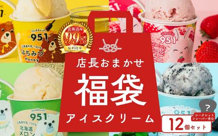 [福袋]951アイスクリーム 12個セット|スイーツ 北海道 札幌市