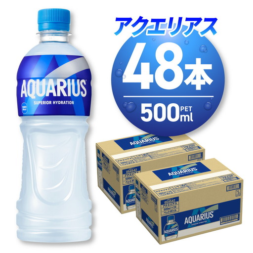 アクエリアス500mlPET×48本｜コカ・コーラ 飲料 ドリンク 飲み物 スポーツドリンク スポドリ 北海道 札幌市