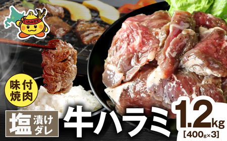 牛ハラミ 塩漬けダレ 1.2kg (400g×3pc)