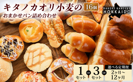 [大人気!!]キタノカオリ小麦のおまかせパン詰め合わせ(計16個/1セット) 1セット |プレミアム小麦キタノカオリ100% パン ぱん 食パン パン屋 自家製 朝食 おやつ 冷凍 北海道 岩見沢