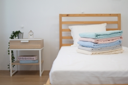 和晒し ダブルガーゼ掛け布団カバー ダブルロングサイズ_アイボリー[G0210]