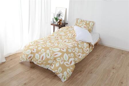 三河産 綿100% 120本ガーゼ毛布カバー_バジルイエロー[G0578]