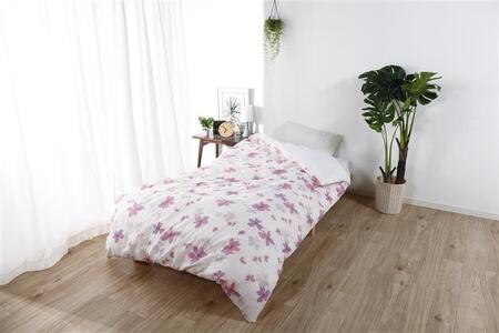 三河産 綿100% 120本ガーゼ肌掛けふとんカバー_コスモピンク[G0581]