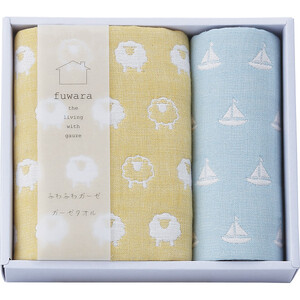 ふわら 六重織フェイスタオル・タオルハンカチセット_化粧箱入+[ギフト包装][G0603]_1404202g