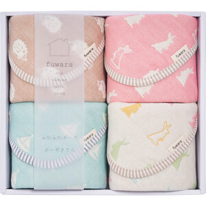 ふわら ガーゼハンカチ4枚セット_化粧箱入+[ギフト包装][G0617]_1666775g