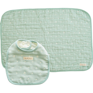 アンジェロラックス 6重ガーゼ スタイ&ガーゼケットSセット_袋入:ミントブルー[G0622]_1665665