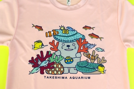 竹島水族館Tシャツ_LL / ピンク[G0731]