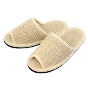 スリッパ インドコットンMサイズ ベージュ つま先滑り止め付き