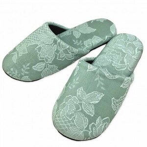 ガーデニアソフトスリッパ Fサイズ グリーン