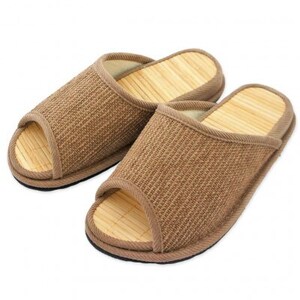 スリッパ D型セノーテモールGサイズ 男女兼用 約26.5cmまで 竹踏み 日本製 ブラウン