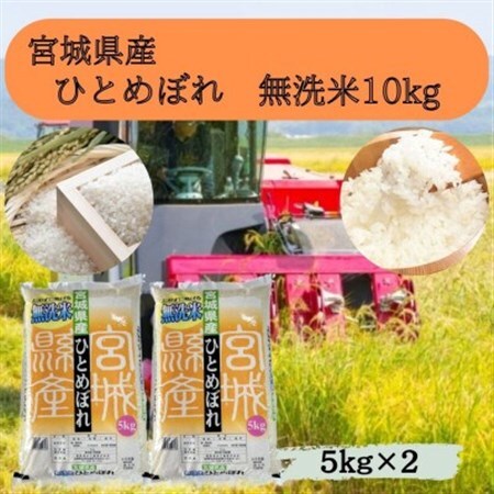 【令和7年産】宮城県産　無洗米ひとめぼれ　10kg(5kg×2袋)【1684063】