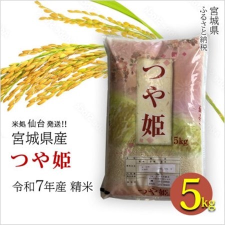 【つや姫】宮城県産 令和7年産 精米 5kg(5kg×1袋)【1700763】