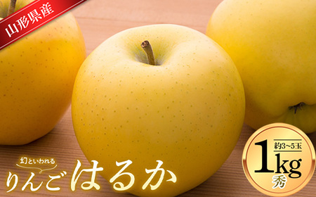 山形県産 りんご はるか 秀品 1kg