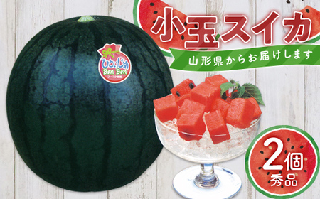 【令和7年7月発送】山形県 小玉西瓜 2個入り FSY-1156