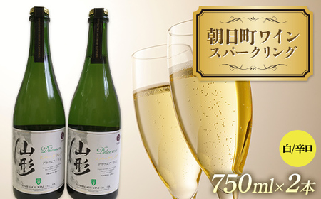 朝日町ワイン スパークリング 白辛口 750ml 2本 F2Y-4318