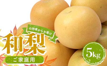 和なし 5kg 品種おまかせ ご家庭用 山形県 和梨 ナシ 果物