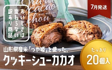 ≪2026年7月発送≫ 訳あり クッキーシュークリーム カカオ味 20個 ご家庭用 お菓子 洋菓子 小分け スイーツ
