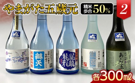 やまがた五蔵元 精米歩合50％の地酒《2》 F2Y-3107