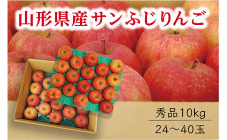 《先行予約 2024年度発送》【山形県産】サンふじりんご秀品10kg  りんご リンゴ 林檎 デザート フルーツ 果物 くだもの 果実 食品 山形県 FSY-0410