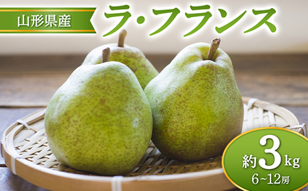 ≪2025年先行予約≫ 山形県産 ラ・フランス 約3kg なし ナシ 梨 デザート フルーツ 果物 くだもの 果実 食品 山形県