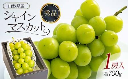 [先行予約 2025年度発送]シャインマスカット 1房入 約700g マスカット ぶどう ブドウ 葡萄 デザート フルーツ 果物 くだもの 果実 食品 山形県