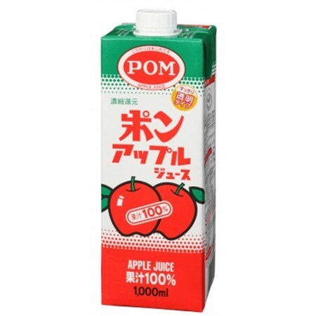 えひめ飲料 POMアップルジュース 1L×6本[配送不可地域:離島・沖縄県]