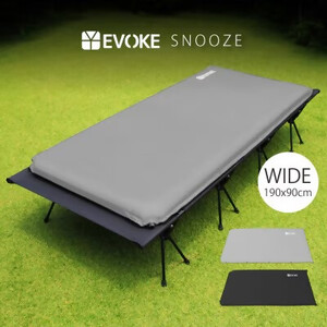 SNOOZE スヌーズ インフレータブルマット キャンプ (グレー)[EVOKE/イヴォーグ公式]|アウトドア 防災 キャンプ用品 [0605]