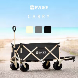 CARRY キャリー アウトドアワゴン(ブラック)[EVOKE／イヴォーグ公式]｜アウトドア 防災 キャンプ用品 [0607]