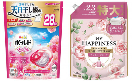 ボールド ジェルボール 4D華やかプレミアムブロッサムの香り & レノアハピネスローズ つめかえ用