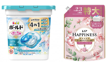 ボールド ジェルボール 4D 爽やかフレッシュサボンの香り 本体& レノアハピネスローズつめかえ用