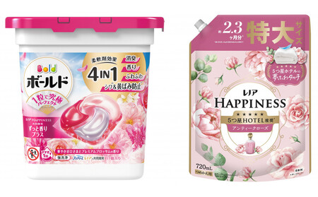 ボールド ジェルボール 4D華やかプレミアムブロッサムの香り 本体& レノアハピネスローズつめかえ用