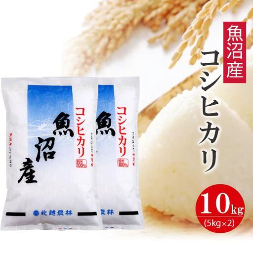 [令和7年産] 魚沼産コシヒカリ10kg (5kg×2袋)新潟県産 ブランド米 精米 白米