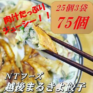 [越後まるきよ餃子]25個入り×3袋セット