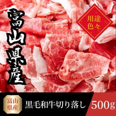 富山県産黒毛和牛切り落とし 計500g[配送不可地域:離島]